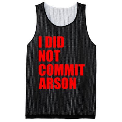 I Did Not Commit Arson Red Logo Mesh Reversible Basketball Jersey Tank