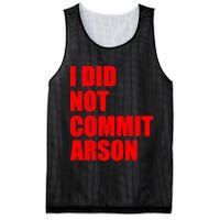 I Did Not Commit Arson Red Logo Mesh Reversible Basketball Jersey Tank