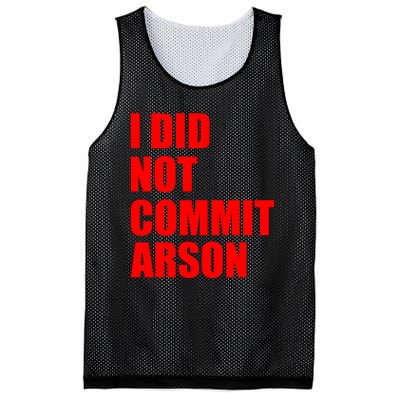 I Did Not Commit Arson Red Logo Mesh Reversible Basketball Jersey Tank