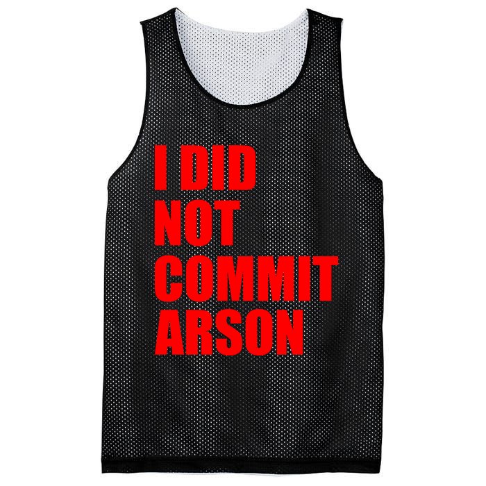 I Did Not Commit Arson Red Logo Mesh Reversible Basketball Jersey Tank