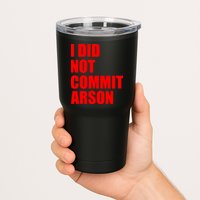 I Did Not Commit Arson Red Logo Tumbler