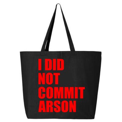 I Did Not Commit Arson Red Logo 25L Jumbo Tote