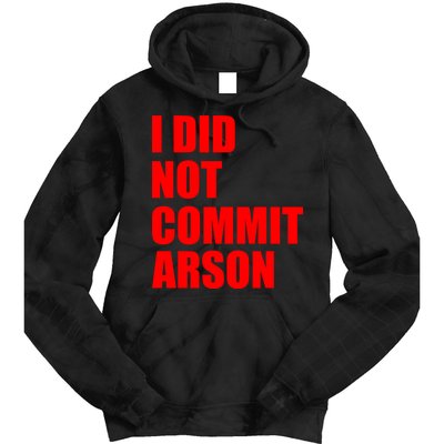 I Did Not Commit Arson Red Logo Tie Dye Hoodie