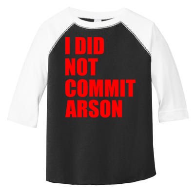 I Did Not Commit Arson Red Logo Toddler Fine Jersey T-Shirt