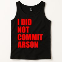 I Did Not Commit Arson Red Logo Tank Top