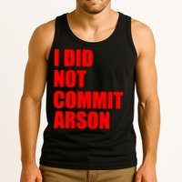 I Did Not Commit Arson Red Logo Tank Top