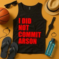 I Did Not Commit Arson Red Logo Tank Top