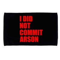 I Did Not Commit Arson Red Logo Microfiber Hand Towel