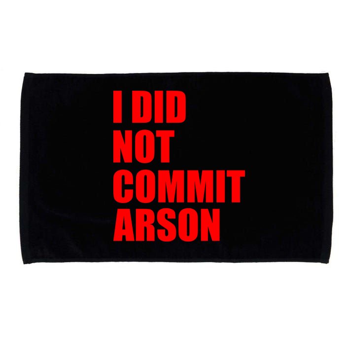 I Did Not Commit Arson Red Logo Microfiber Hand Towel