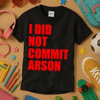 I Did Not Commit Arson Red Logo Kids T-Shirt