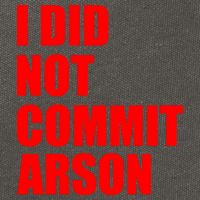 I Did Not Commit Arson Red Logo Cotton Canvas Backpack