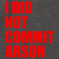 I Did Not Commit Arson Red Logo Vector Backpack