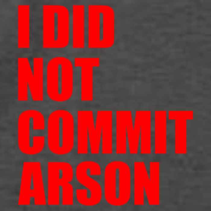 I Did Not Commit Arson Red Logo Vector Backpack