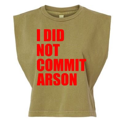 I Did Not Commit Arson Red Logo Garment-Dyed Women's Muscle Tee