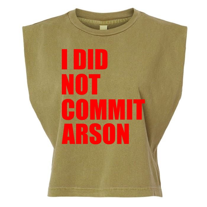 I Did Not Commit Arson Red Logo Garment-Dyed Women's Muscle Tee