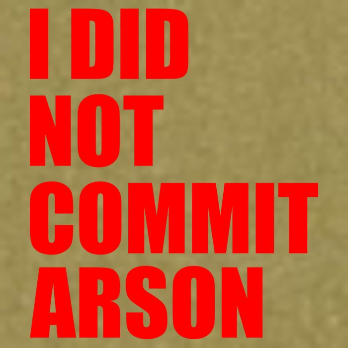 I Did Not Commit Arson Red Logo Garment-Dyed Women's Muscle Tee