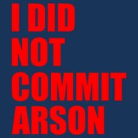I Did Not Commit Arson Red Logo Infant Baby Jersey Bodysuit