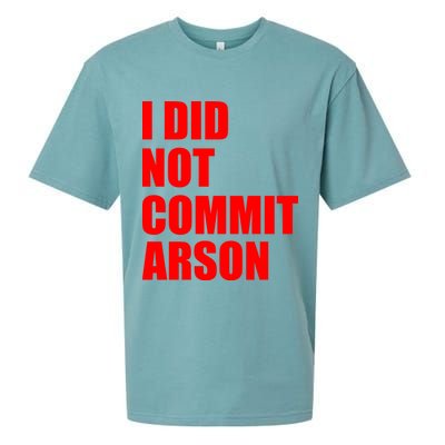 I Did Not Commit Arson Red Logo Sueded Cloud Jersey T-Shirt