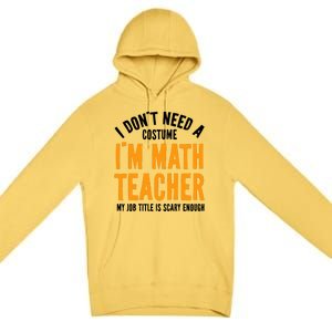 I DonT Need A Costume IM Math Funny Teacher Halloween Premium Pullover Hoodie