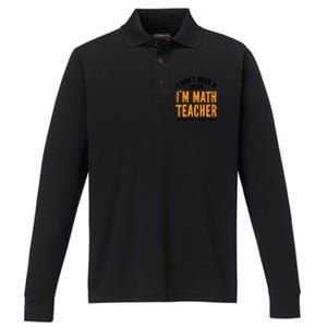 I DonT Need A Costume IM Math Funny Teacher Halloween Performance Long Sleeve Polo