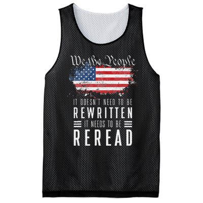 It Doesn't Need To Be Rewritten It Needs To Be Reread Mesh Reversible Basketball Jersey Tank