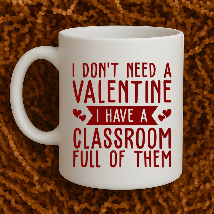 I Dont Need A Valentine I Have A Classroom Full Of Them Teacher Mug