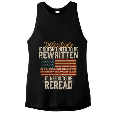 It DoesnT Need To Be Rewritten Constitution We The People Gift Ladies PosiCharge Tri-Blend Wicking Tank