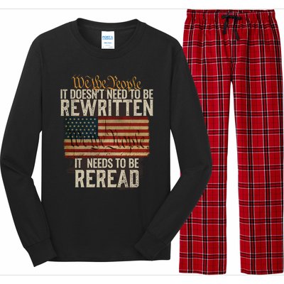 It DoesnT Need To Be Rewritten Constitution We The People Gift Long Sleeve Pajama Set