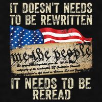 It Doesnt Need To Be Rewritten Constitution Flag Usa Ladies PosiCharge Tri-Blend Wicking Tank