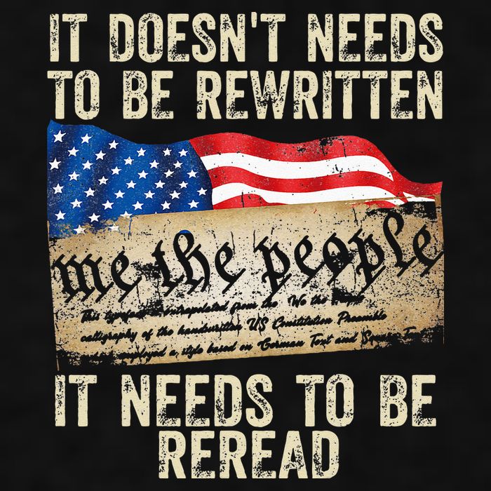 It Doesnt Need To Be Rewritten Constitution Flag Usa Ladies PosiCharge Tri-Blend Wicking Tank
