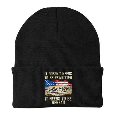 It Doesnt Need To Be Rewritten Constitution Flag Usa Knit Cap Winter Beanie
