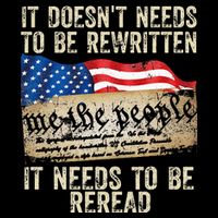 It Doesnt Need To Be Rewritten Constitution Flag Usa Drawstring Bag