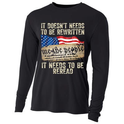 It Doesnt Need To Be Rewritten Constitution Flag Usa Cooling Performance Long Sleeve Crew