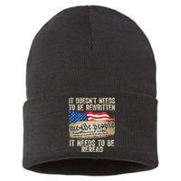 It Doesnt Need To Be Rewritten Constitution Flag Usa Sustainable Knit Beanie