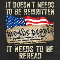 It Doesnt Need To Be Rewritten Constitution Flag Usa 25L Jumbo Tote