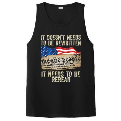 It Doesnt Need To Be Rewritten Constitution Flag Usa PosiCharge Competitor Tank