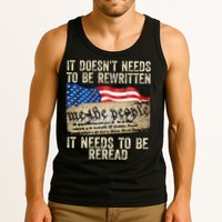 It Doesnt Need To Be Rewritten Constitution Flag Usa Tank Top