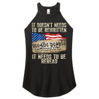 It Doesnt Need To Be Rewritten Constitution Flag Usa Women's Perfect Tri Rocker Tank