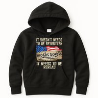 It Doesnt Need To Be Rewritten Constitution Flag Usa Kids Hoodie