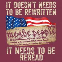 It Doesnt Need To Be Rewritten Constitution Flag Usa 16oz Travel Tumbler