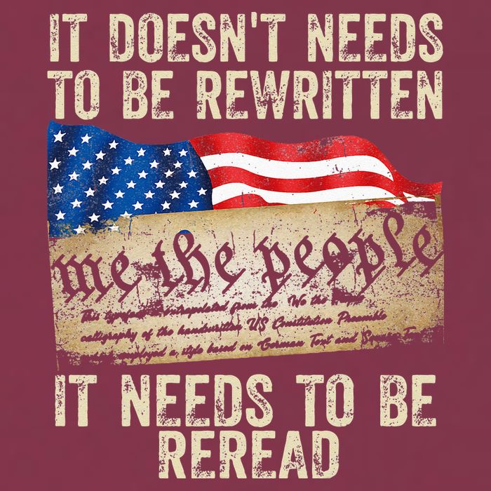 It Doesnt Need To Be Rewritten Constitution Flag Usa 16oz Travel Tumbler