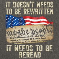 It Doesnt Need To Be Rewritten Constitution Flag Usa Cotton Canvas Backpack
