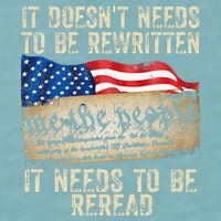 It Doesnt Need To Be Rewritten Constitution Flag Usa Sueded Cloud Jersey T-Shirt