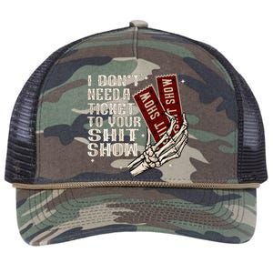 I DonT Need A Ticket To Your Shit Show Retro Rope Trucker Hat Cap