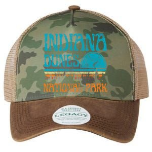 Indiana Dunes National Park Lake Michigan Retro Sunset Legacy Tie Dye Trucker Hat