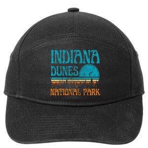 Indiana Dunes National Park Lake Michigan Retro Sunset 7-Panel Snapback Hat