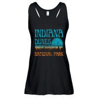 Indiana Dunes National Park Lake Michigan Retro Sunset Ladies Essential Flowy Tank