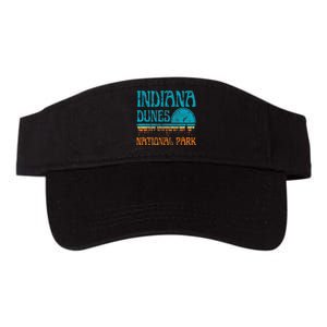 Indiana Dunes National Park Lake Michigan Retro Sunset Valucap Bio-Washed Visor