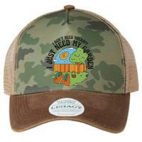 I Don't Need Therapy I Just Need My Garden Funny Legacy Tie Dye Trucker Hat