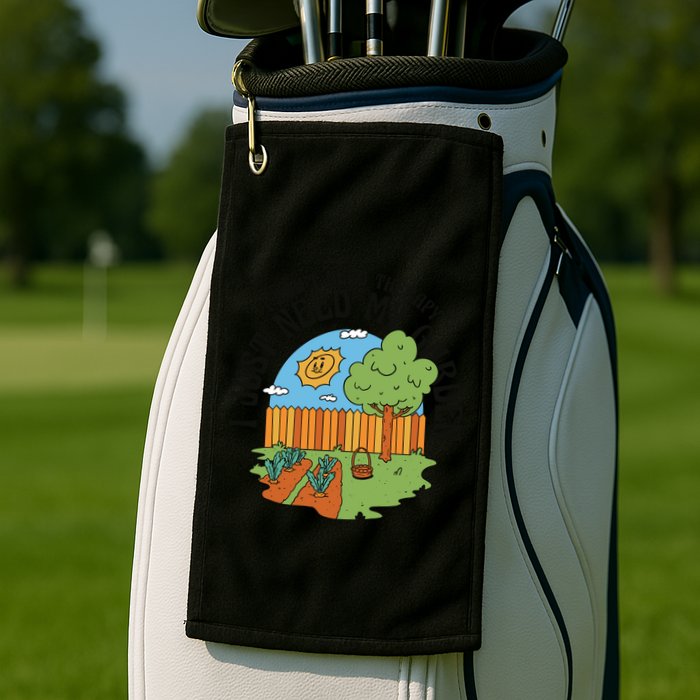 I Don't Need Therapy I Just Need My Garden Funny Golf Towel